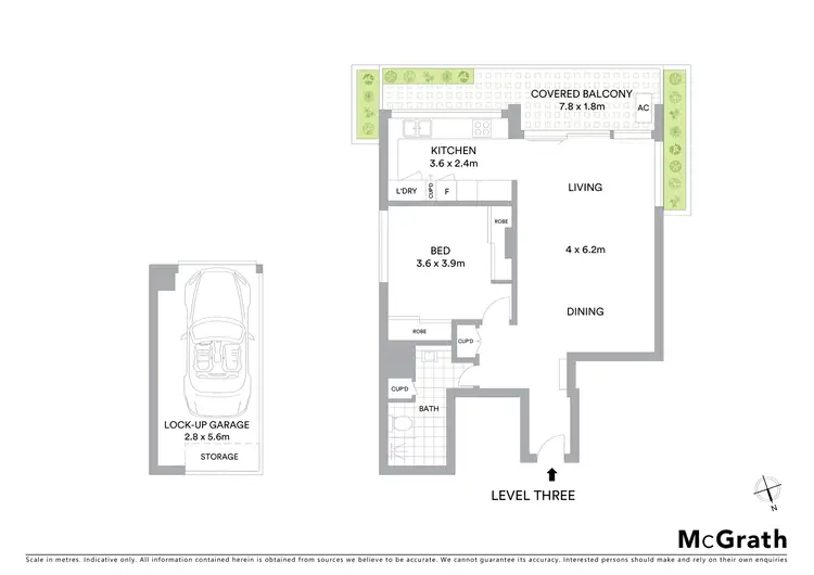 Floorplan of Homely apartment listing, 20/192 Ben Boyd Road, Neutral Bay NSW 2089