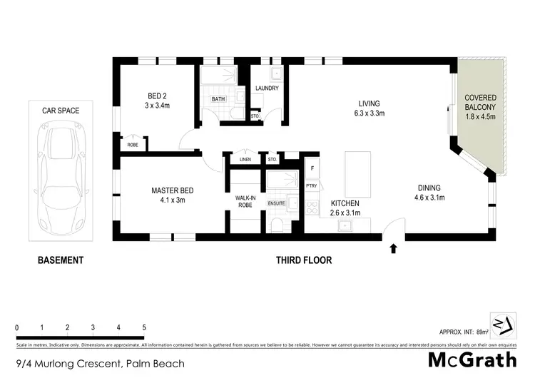 Floorplan of Homely apartment listing, 9/4 Murlong Crescent, Palm Beach QLD 4221