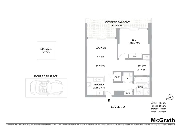 Floorplan of Homely apartment listing, 309/17 Romsey Street, Waitara NSW 2077