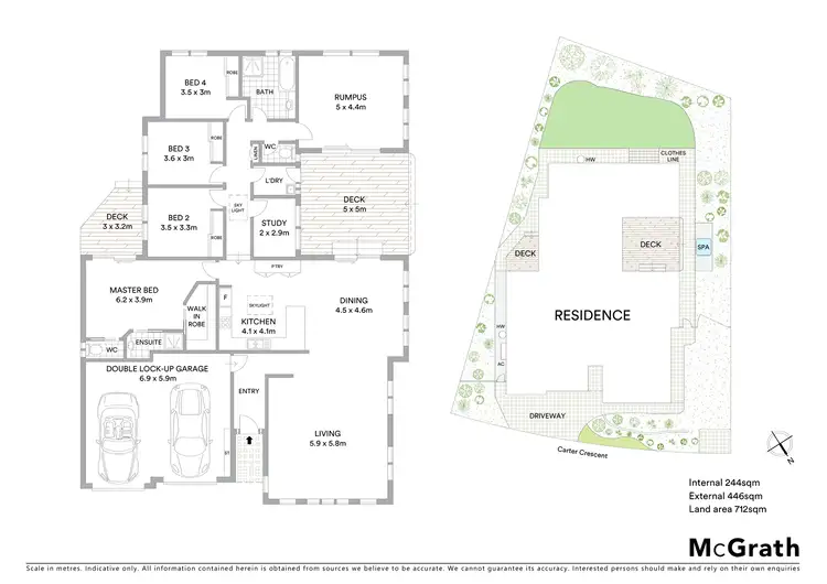 Floorplan of Homely house listing, 44 Carter Crescent, Calwell ACT 2905