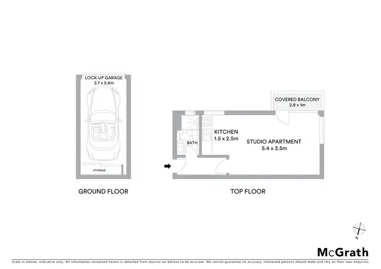 Floorplan of Homely studio listing, 6/1 Spruson Street, Neutral Bay NSW 2089
