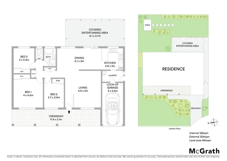 Floorplan of Homely house listing, 6 Jenkins Place, Blue Haven NSW 2262