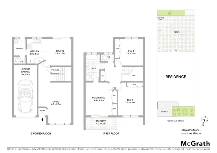 Floorplan of Homely townhouse listing, 47/174 Clive Steele Avenue, Monash ACT 2904