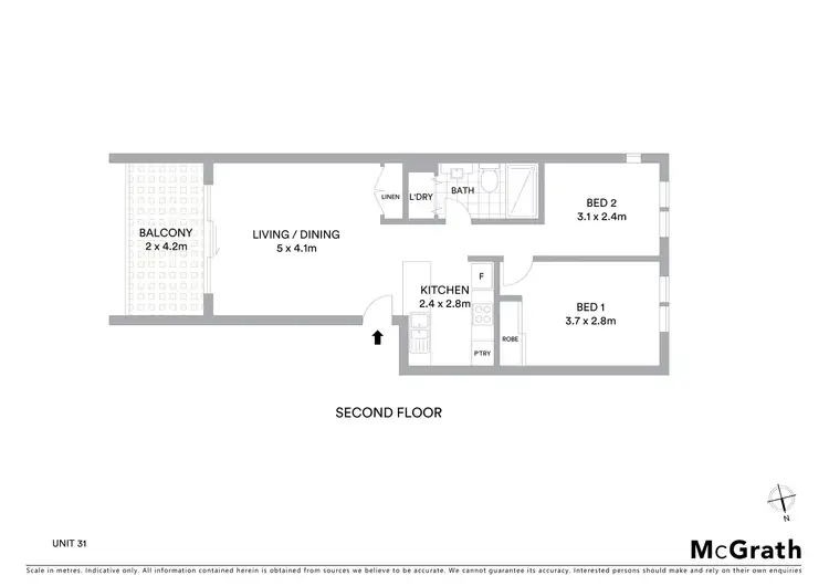 Floorplan of Homely apartment listing, 31/311 Flemington Road, Franklin ACT 2913