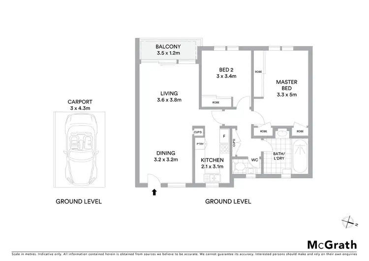 Floorplan of Homely apartment listing, 12/38 Centennial Avenue, Lane Cove NSW 2066