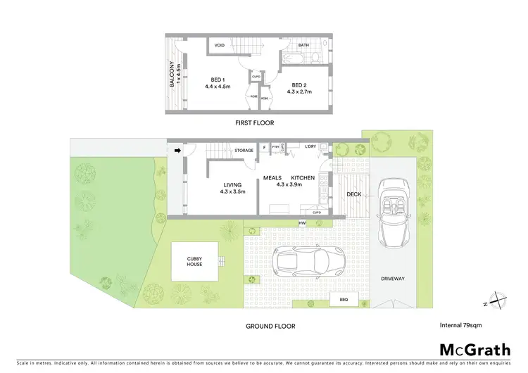 Floorplan of Homely townhouse listing, 1/170 Cumberland Road, Pascoe Vale VIC 3044