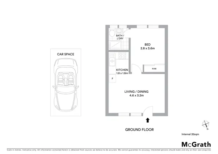 Floorplan of Homely unit listing, 17/6 Garnet Street, Brunswick VIC 3056