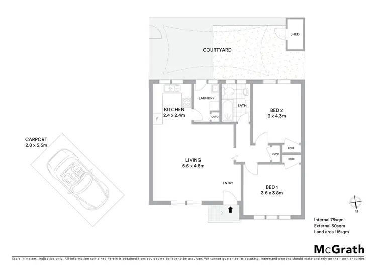 Floorplan of Homely unit listing, 1/5 Kincumber Drive, Croydon VIC 3136