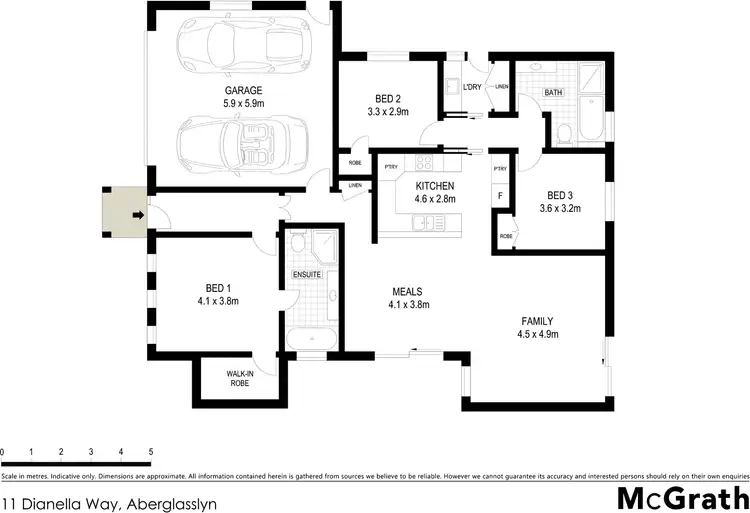 Floorplan of Homely house listing, 11 Dianella Way, Aberglasslyn NSW 2320