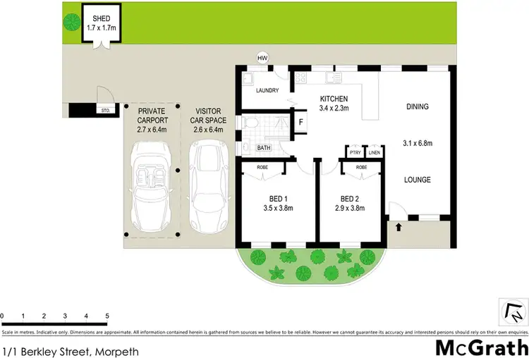 Floorplan of Homely villa listing, 1/1 Berkley Street, Morpeth NSW 2321