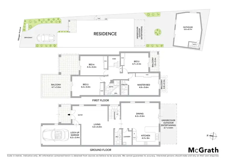 Floorplan of Homely semi-detached listing, 3 Meager Avenue, Padstow NSW 2211