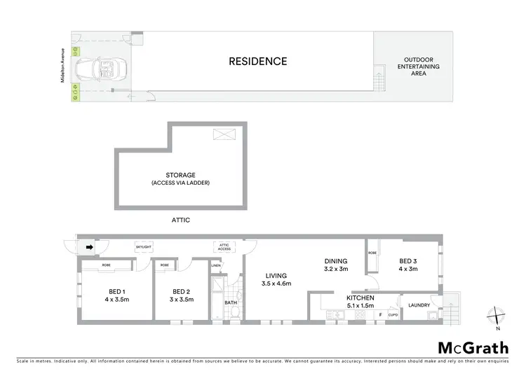 Floorplan of Homely house listing, 5 Midelton Avenue, North Bondi NSW 2026