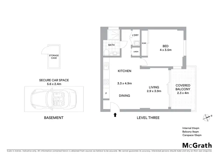 Floorplan of Homely apartment listing, 28/5 Lusty Street, Wolli Creek NSW 2205