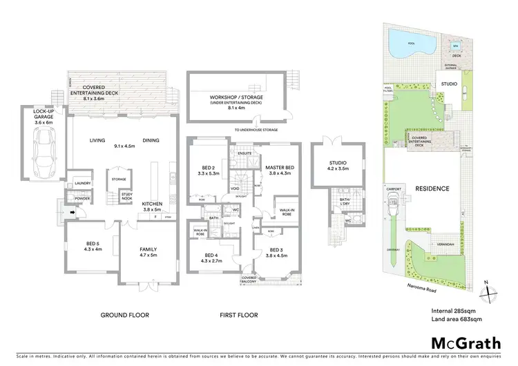 Floorplan of Homely house listing, 23 Narooma Road, Northbridge NSW 2063