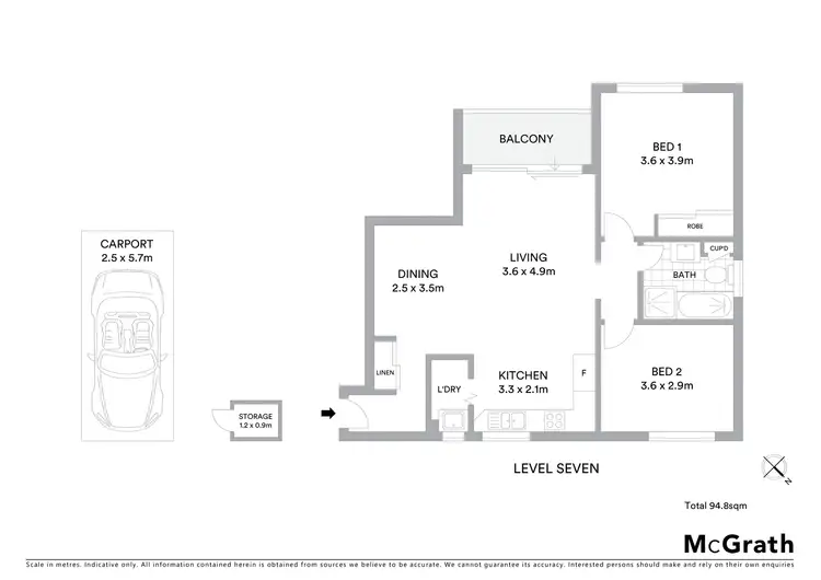 Floorplan of Homely apartment listing, 24/42 Sinclair Street, Wollstonecraft NSW 2065