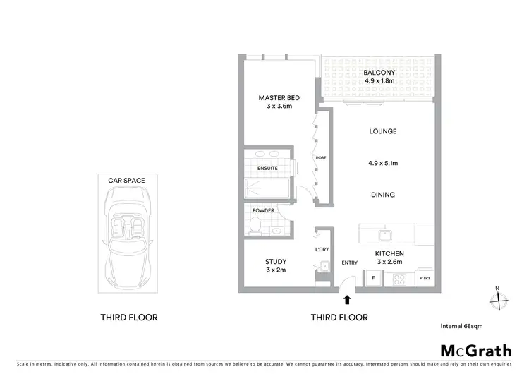 Floorplan of Homely apartment listing, 308/19 Marcus Clarke Street, City ACT 2601