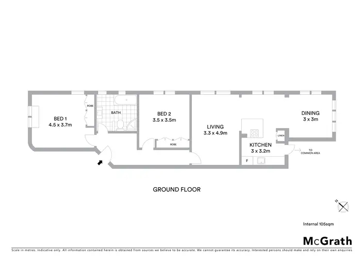 Floorplan of Homely apartment listing, 1/41 Moira Crescent, Coogee NSW 2034