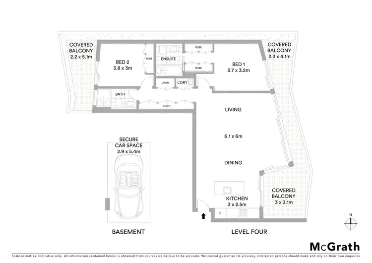 Floorplan of Homely apartment listing, 405/9-15 Ascot Street, Kensington NSW 2033