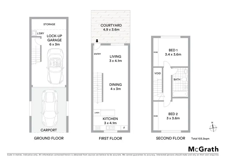 Floorplan of Homely townhouse listing, 23/15 Andersch Street, Casey ACT 2913
