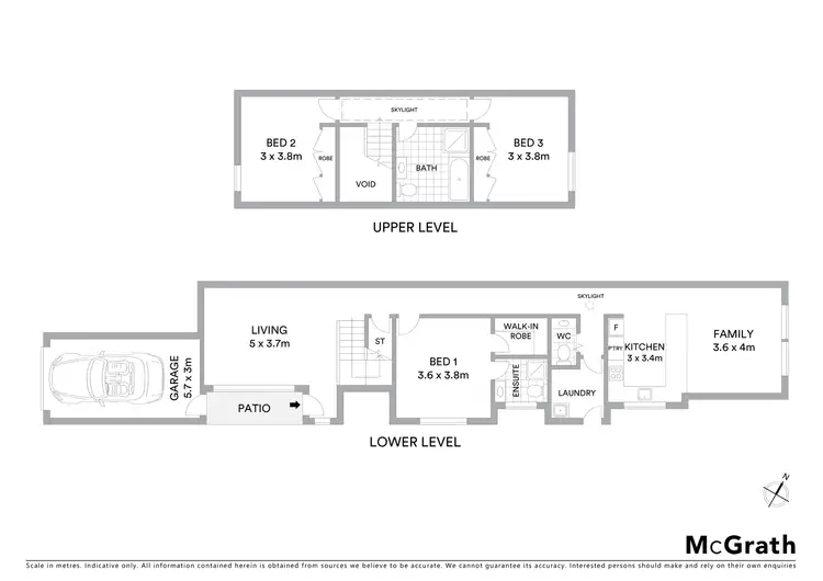Floorplan of Homely semi-detached listing, 3 Clarke Street, Chatswood NSW 2067