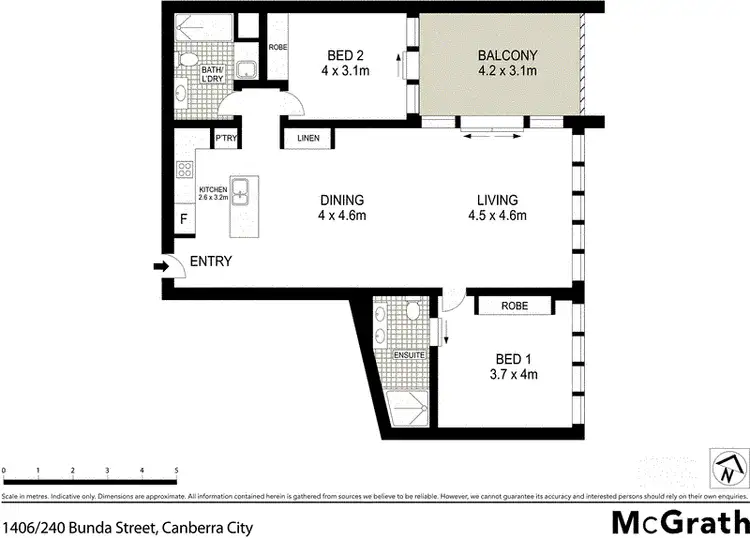 Floorplan of Homely apartment listing, 1406/240 Bunda Street, City ACT 2601