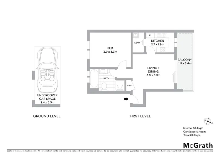 Floorplan of Homely apartment listing, 2/36 Morton Street, Wollstonecraft NSW 2065