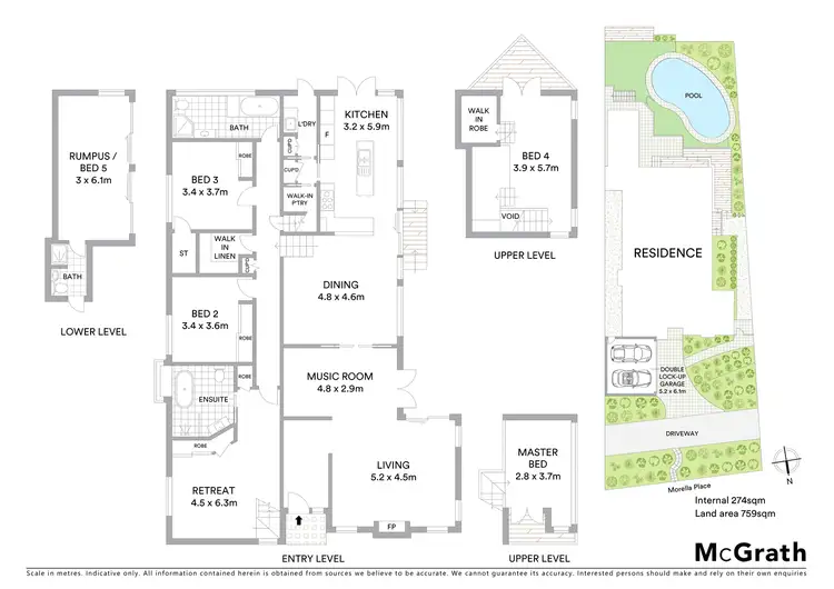 Floorplan of Homely house listing, 4 Morella Place, Castle Cove NSW 2069