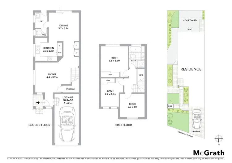 Floorplan of Homely semi-detached listing, 59 Maclaurin Avenue, East Hills NSW 2213