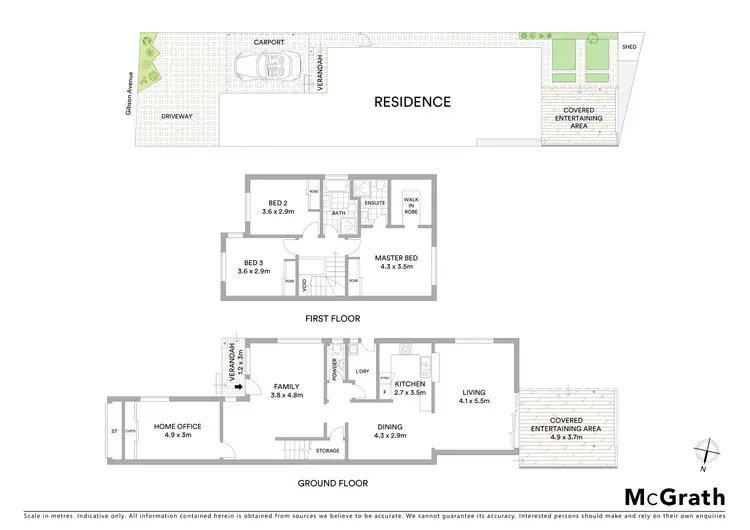 Floorplan of Homely semi-detached listing, 23A Gibson Avenue, Padstow NSW 2211