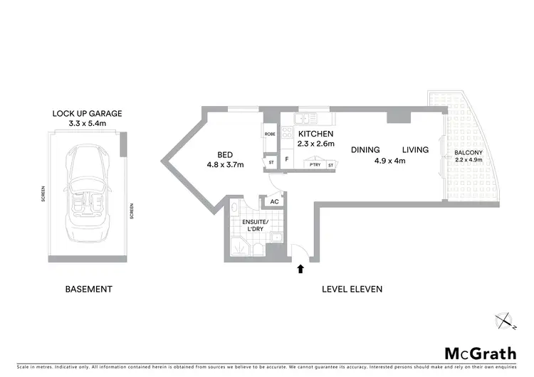 Floorplan of Homely apartment listing, 1111/1 Abel Place, Cronulla NSW 2230
