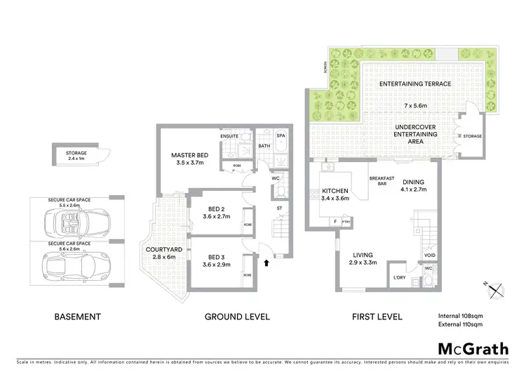 Floorplan of Homely townhouse listing, 8/77 Benelong Road, Cremorne NSW 2090