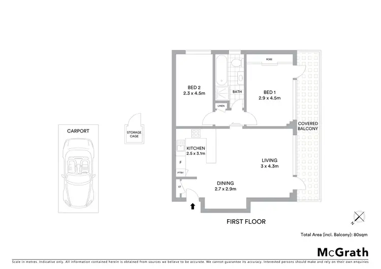 Floorplan of Homely apartment listing, 12/1B Innes Road, Greenwich NSW 2065