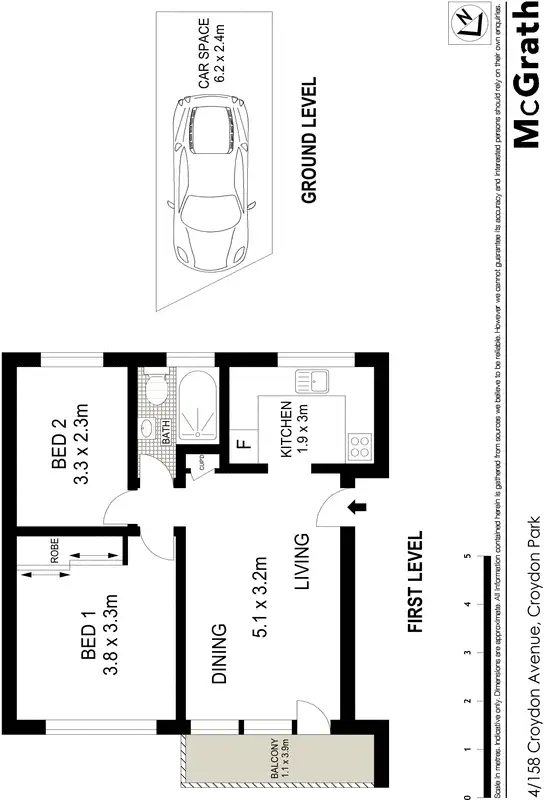 Floorplan of Homely apartment listing, 4/158 Croydon Avenue, Croydon Park NSW 2133