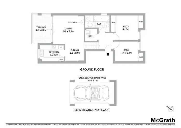Floorplan of Homely apartment listing, 2/40 Gordon Street, Manly Vale NSW 2093