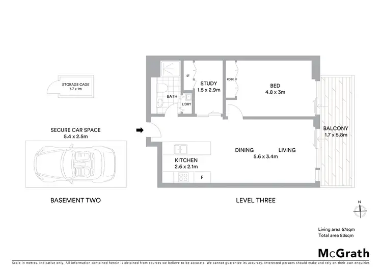 Floorplan of Homely apartment listing, 311/48 Harbour Street, Mosman NSW 2088