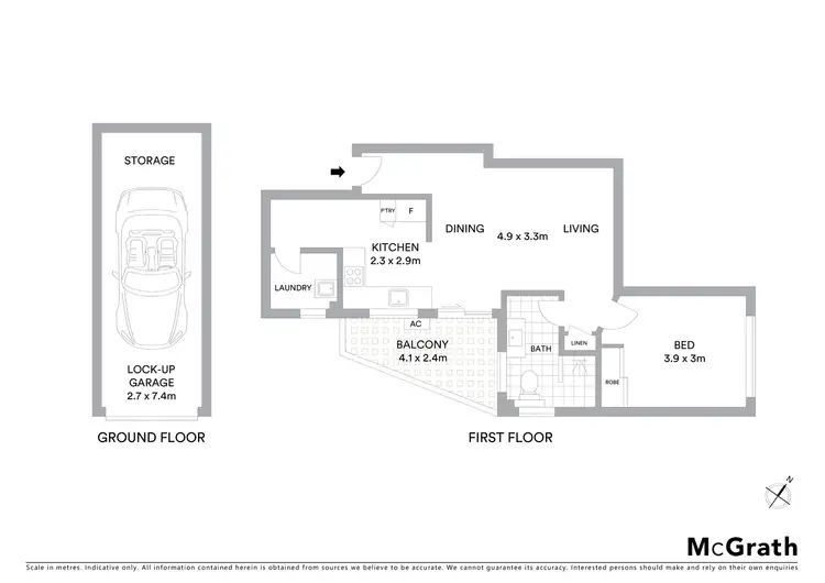Floorplan of Homely unit listing, 2/2A Ocean Street, Penshurst NSW 2222