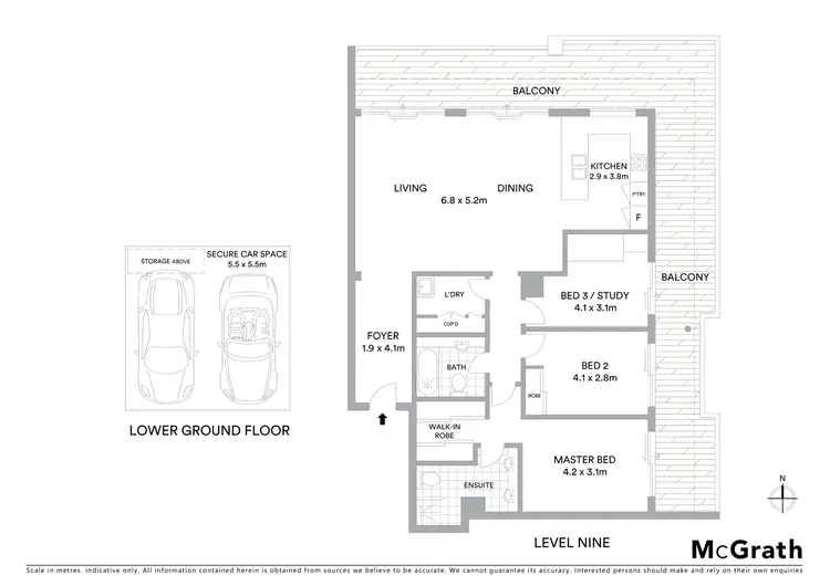 Floorplan of Homely apartment listing, A905/780 Bourke Street, Redfern NSW 2016