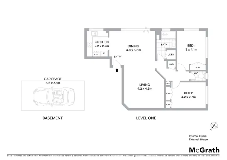 Floorplan of Homely apartment listing, 6/10 Fraser Avenue, Miami QLD 4220