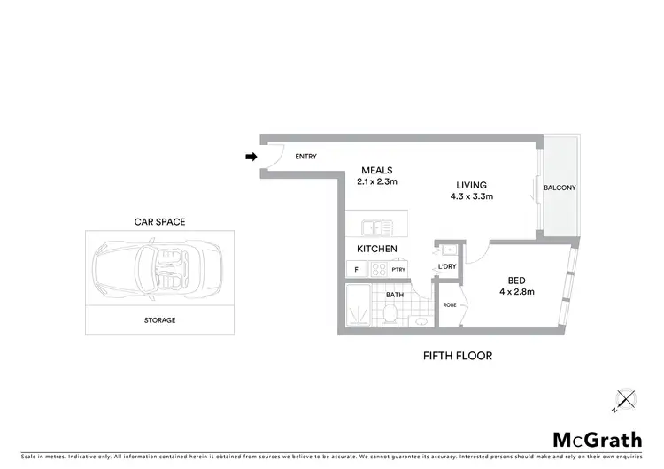 Floorplan of Homely apartment listing, 503/55 Bay Street, Port Melbourne VIC 3207
