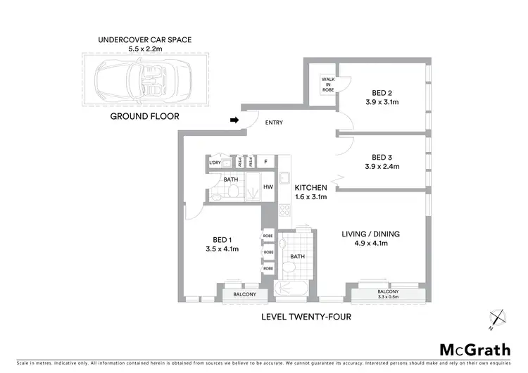 Floorplan of Homely apartment listing, 144/14-28 Blues Point Road, Mcmahons Point NSW 2060