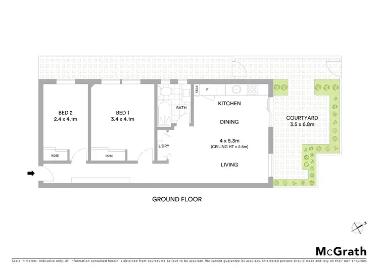 Floorplan of Homely apartment listing, 2/11A Brighton Boulevard, Bondi Beach NSW 2026