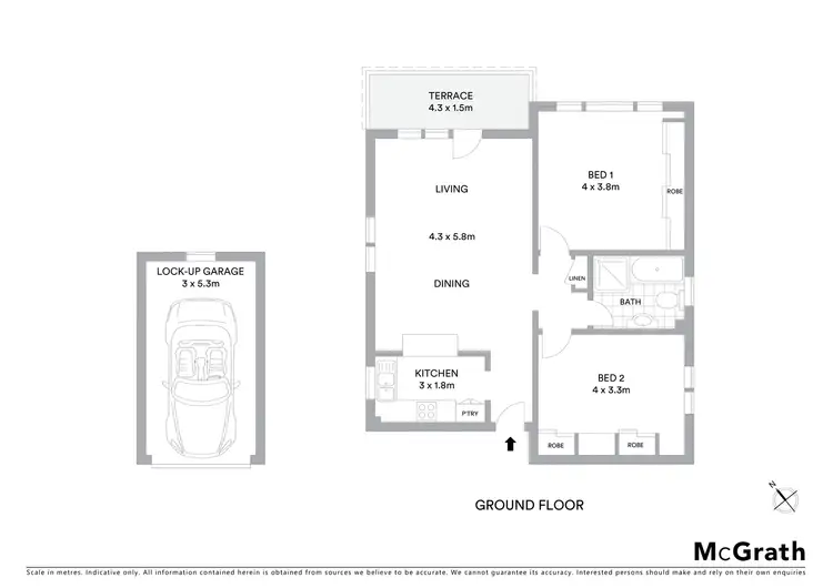 Floorplan of Homely unit listing, 1/26 Wangee Road, Lakemba NSW 2195