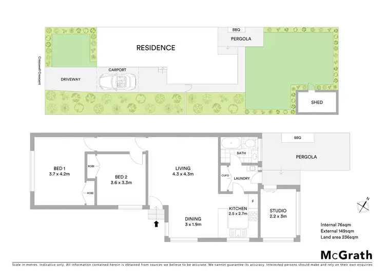 Floorplan of Homely unit listing, 2/33 Cresswell Crescent, Mitcham VIC 3132