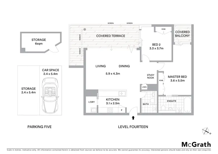 Floorplan of Homely apartment listing, 1408/1 Sterling Circuit, Camperdown NSW 2050