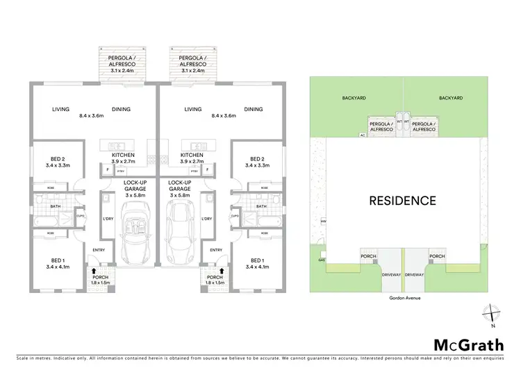 Floorplan of Homely villa listing, 1-2/21 Gordon Avenue, Cessnock NSW 2325