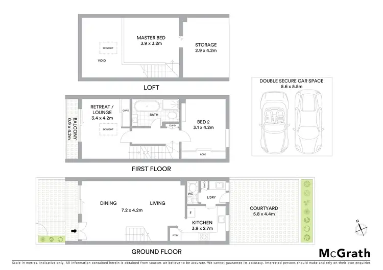 Floorplan of Homely townhouse listing, 6/9 Amherst Street, Cammeray NSW 2062