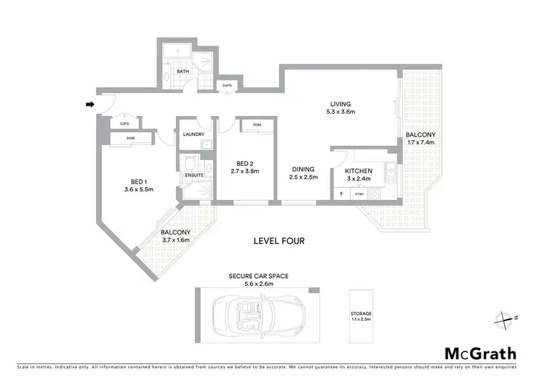 Floorplan of Homely apartment listing, 15/163 Willoughby Road, Naremburn NSW 2065