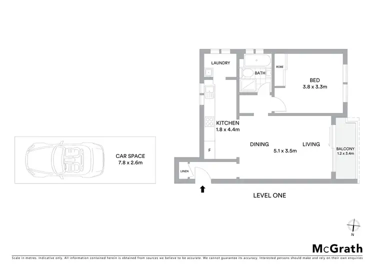Floorplan of Homely apartment listing, 4/96 Botany Street, Kingsford NSW 2032