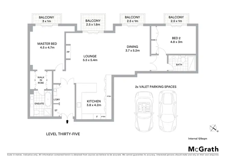 Floorplan of Homely apartment listing, 3505/68-70 Market Street, Sydney NSW 2000