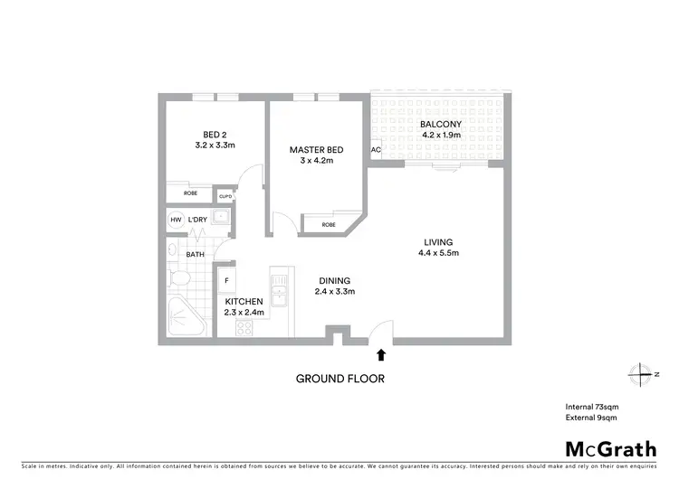 Floorplan of Homely apartment listing, 2/11 Fawkner Street, Braddon ACT 2612